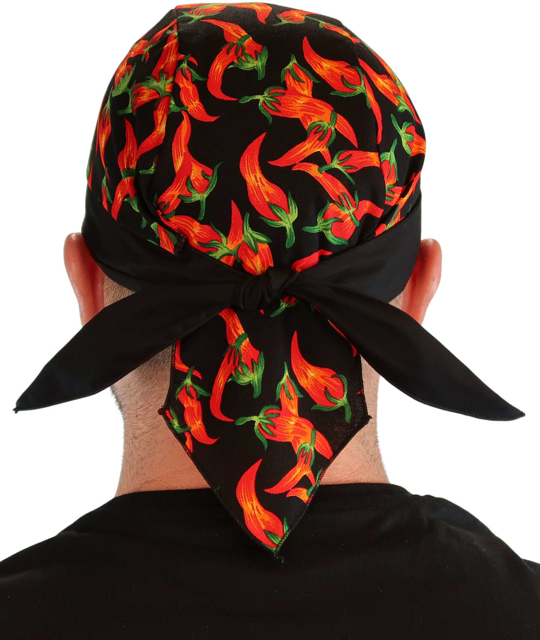 Breathable Cotton Skull Caps: Perfect for Any Activity - Red Chili Peppers with Black Band Classic Skull Caps