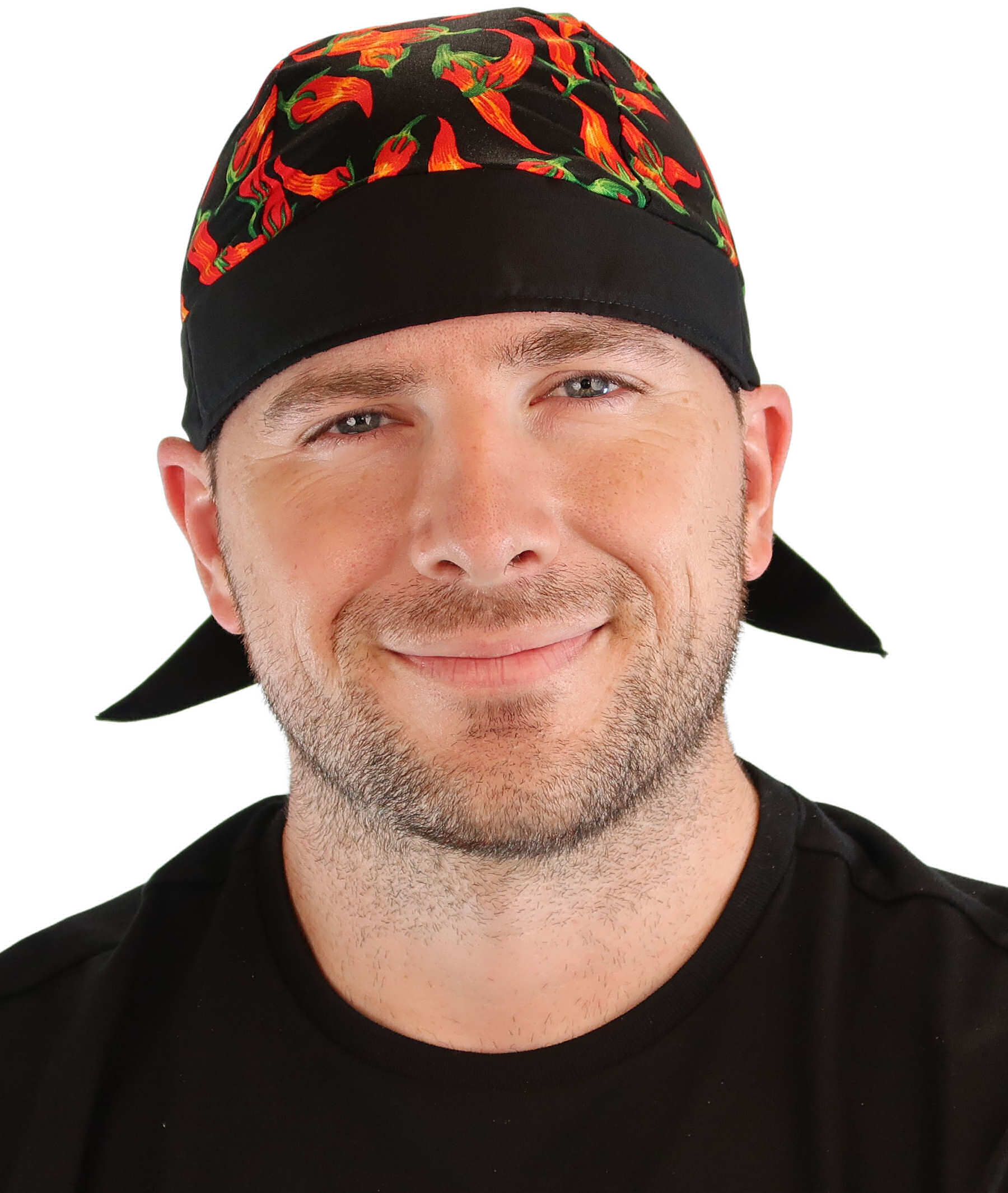 Breathable Cotton Skull Caps: Perfect for Any Activity - Red Chili Peppers with Black Band Classic Skull Caps