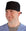 Front Facing View of a Man Wearing a Classic Cotton Surgical Scrub Cap - Black Scrub Cap