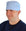 Front Facing View of a Man Wearing a Classic Cotton Surgical Scrub Cap - Solid Sky Light Scrub Cap