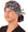 Front Facing View of a Woman Wearing a Bouffant Ponytail Scrub Cap - Jewel of Paradise Floral Bouffant Ponytail Surgical Scrub Caps Pattern
