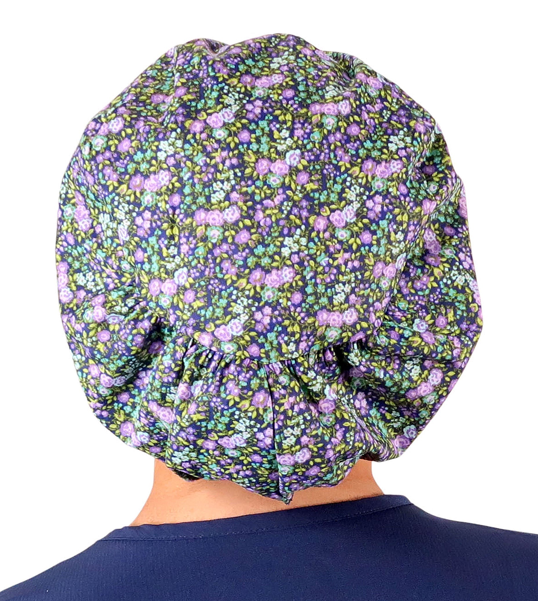 Euro Style Riley Comfort Scrub Cap - American Made - Lovely Lavender Flowers Riley Comfort Scrub Caps