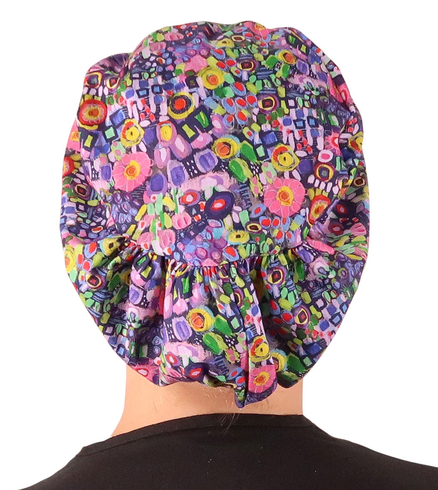 Riley Comfort Scrub Cap - Painted Petals