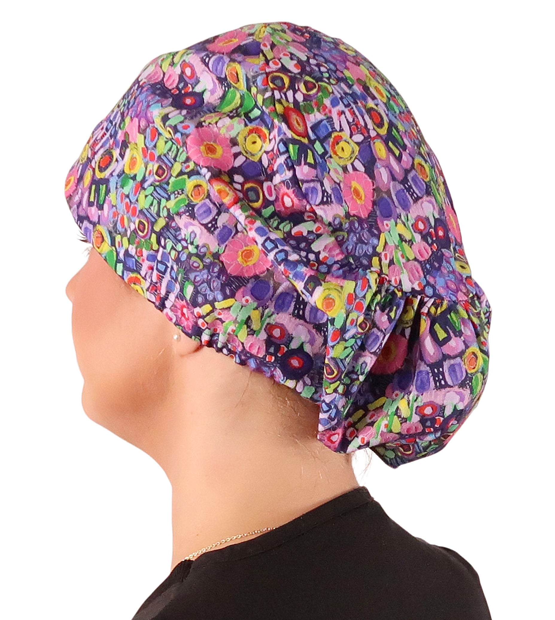 Riley Comfort Scrub Cap - Painted Petals