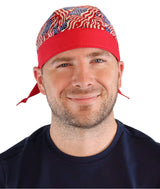 Classic Skull Cap - Small Tossed US Flag with Red Band