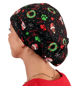 Riley Comfort Surgical Scrub Cap - Santa Paws