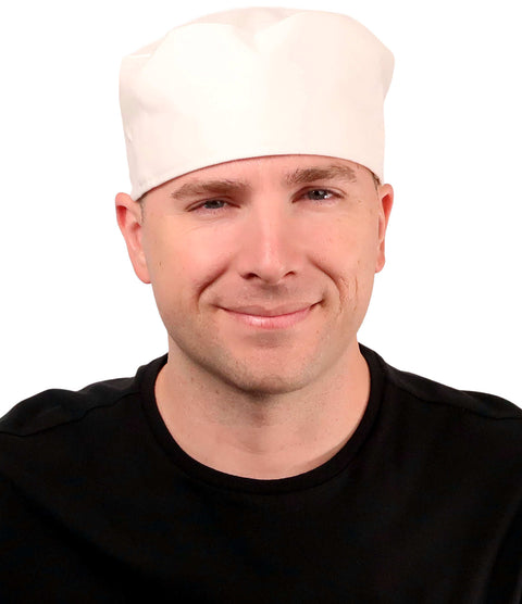 Chef's Beanie Elastic Back - White