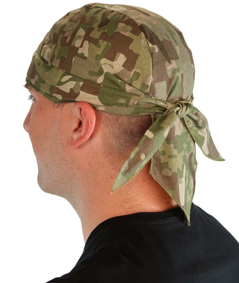 Breathable Cotton Skull Caps - Multi Camo - Classic Skull Caps - Sparkling EARTH