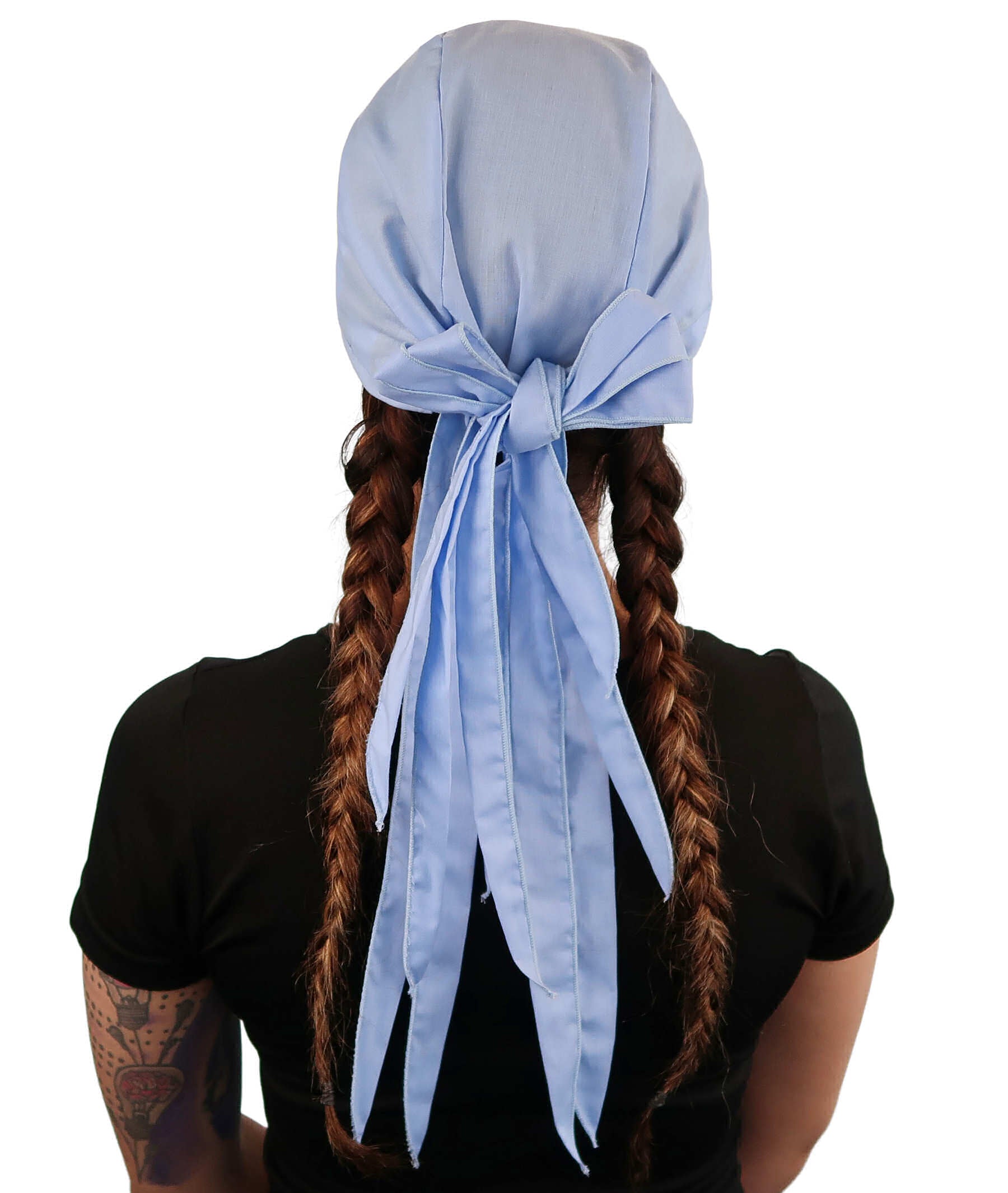 Bold Nicole Nomad 10 Skull Cap - Stylish for Bikers and Hair Loss - USA Made - Solid Sky Blue - Nicole Nomad 10 Skull Caps - Sparkling EARTH