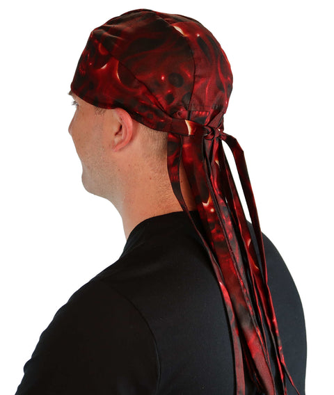 Nomad 10 Skull Cap - Ghost Skulls Red