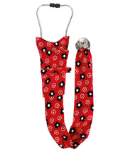 Stethoscope Cover - Posies on Red