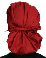 Banded Bouffant Surgical Scrub Cap - Solid Red Wine