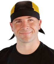 Classic Skull Cap - Yellow and Black Air Flow (Mesh Sides)