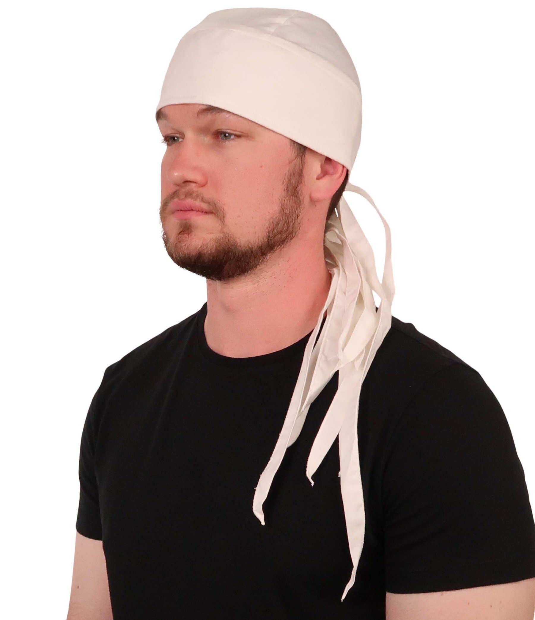 Bold Nicole Nomad 10 Skull Cap - Stylish for Bikers and Hair Loss - USA Made - Solid White - Nomad 10 Skull Caps - Sparkling EARTH