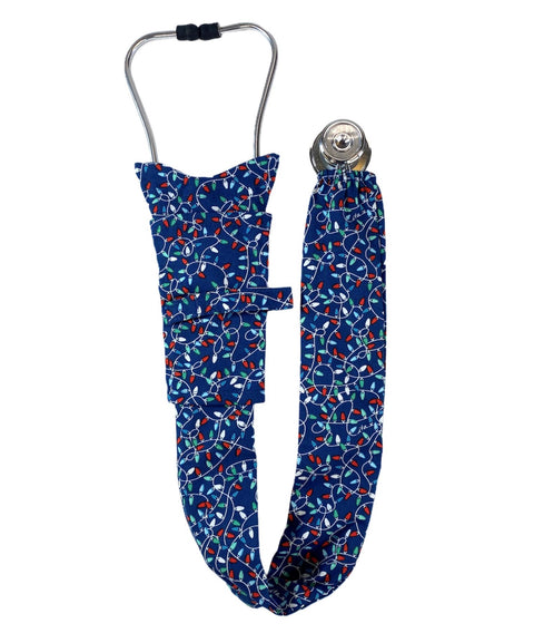 Stethoscope Cover - Twinkle Lights on Blue