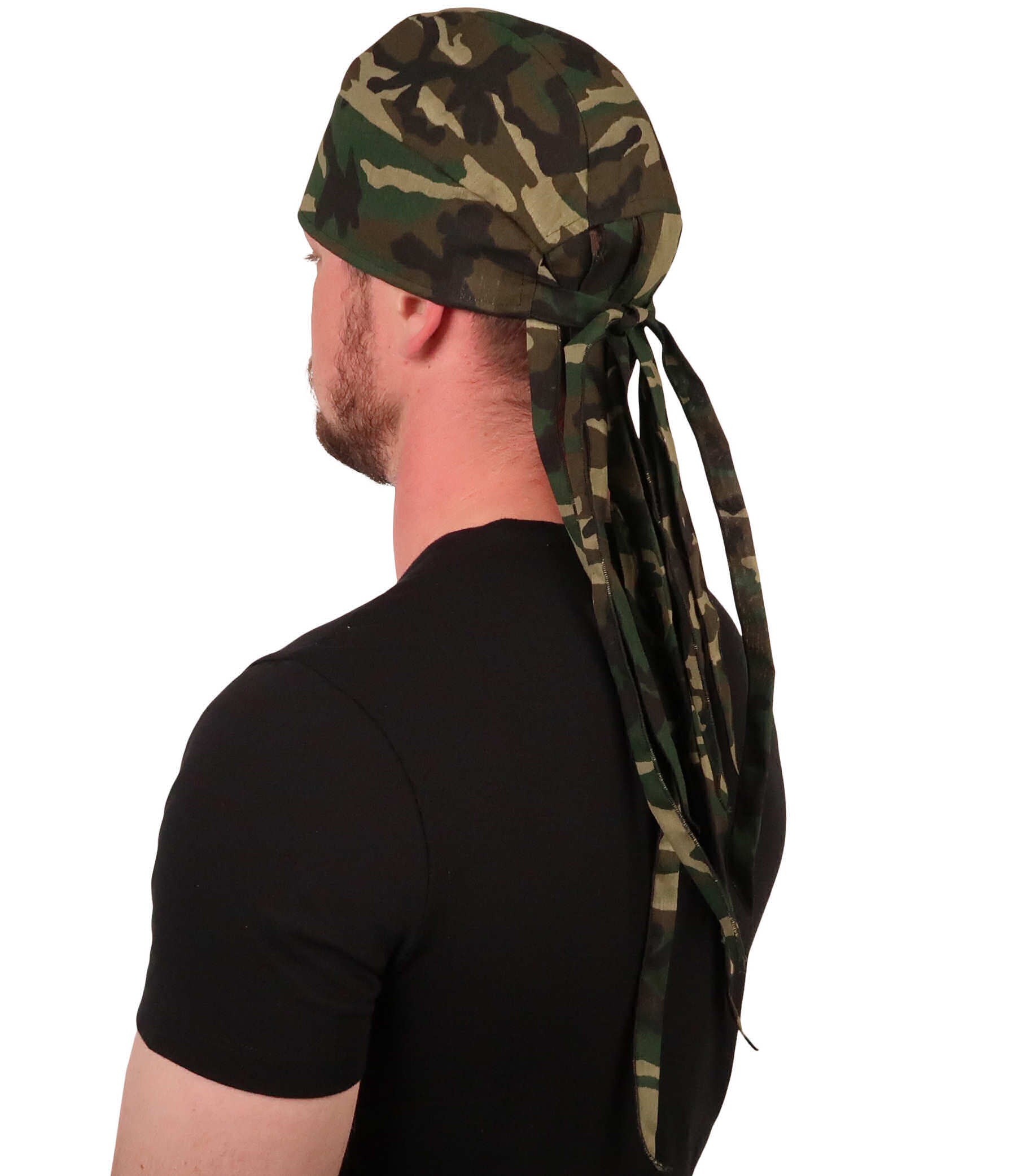 Nomad 10 Skull Cap - Rockstar Style for the Open Road - American Made - Woodland Camouflage Nomad 10 Skull Caps