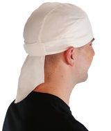 Deluxe No Tie Skull Cap - Solid White