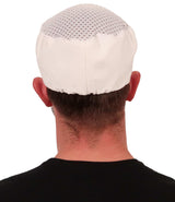 Chef's Beanie Elastic Back - White Airflow Mesh with sweatband