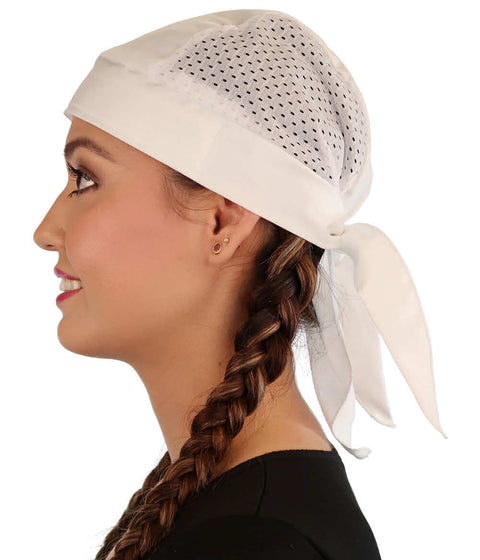 Breathable Cotton Skull Caps with Air Flow Side Panels – Ultimate Comfort - White Air Flow (Mesh Sides) - Classic Skull Caps - Sparkling EARTH