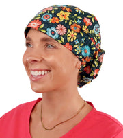 Riley Comfort Surgical Scrub Cap - Beautiful Bloom Energy