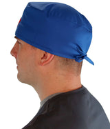 Embellished Surgical Scrub Cap - Royal Blue Cap with Medical Heart Patch