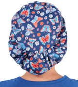 Riley Comfort Scrub Cap - All American Butterflies