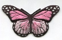 Embellished Surgical Scrub Cap - Black Cap with Pink Butterfly Patch Surgical Scrub Caps