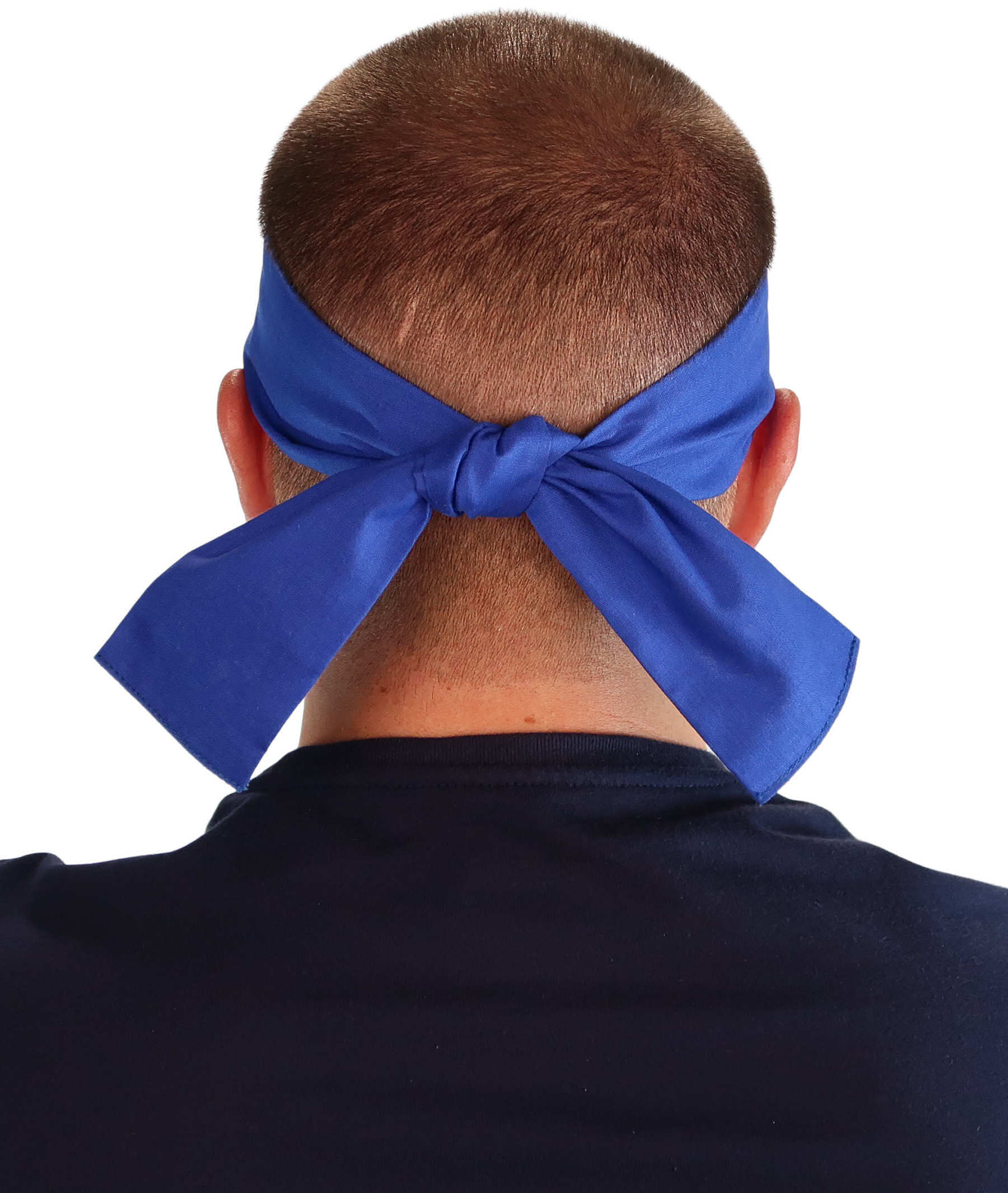 Adjustable Double Sided Martial Arts Headband with Squared Ends - Made in USA - Royal Blue Martial Arts Headbands