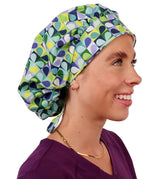 Banded Bouffant Surgical Scrub Cap - Blue Carousel of Colors