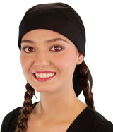 Breathable Cotton Skull Caps - Black