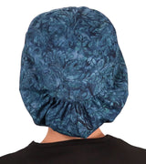 Riley Comfort Surgical Scrub Cap - Fresh Floral Batik in Blue