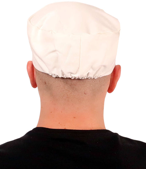 Chef's Beanie Elastic Back - White