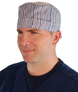 Surgical Scrub Cap - Blue & White Stripes