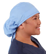 Big Hair Surgical Scrub Cap - Solid  Sky Blue - Big Hair Surgical Scrub Caps - Sparkling EARTH