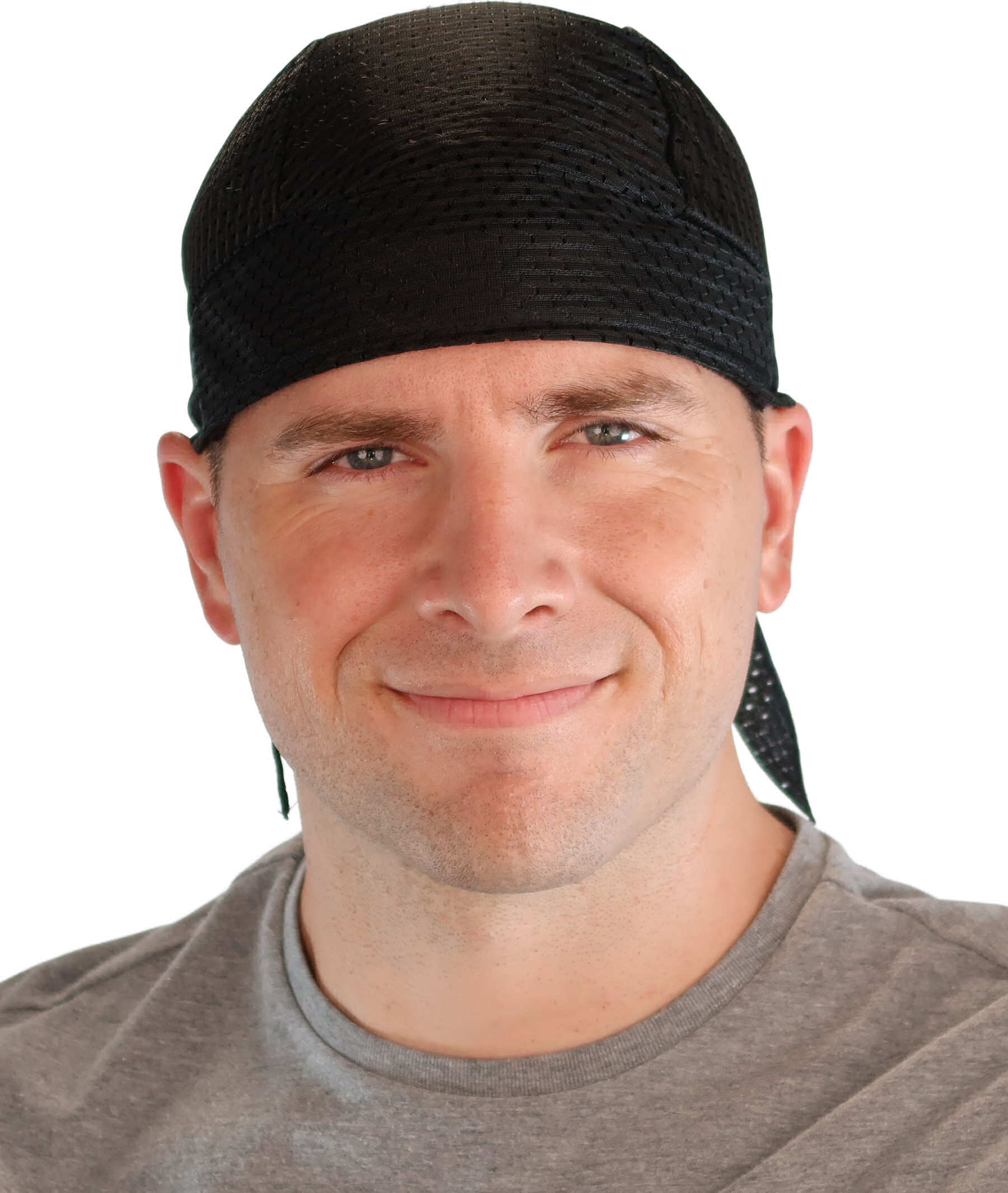 Air Flow Skull Caps - Ultimate Comfort Ventilation and Breathability - Black on Black Stretch Mesh Skull Caps