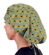 Banded Bouffant Surgical Scrub Cap - Metallic African Delight