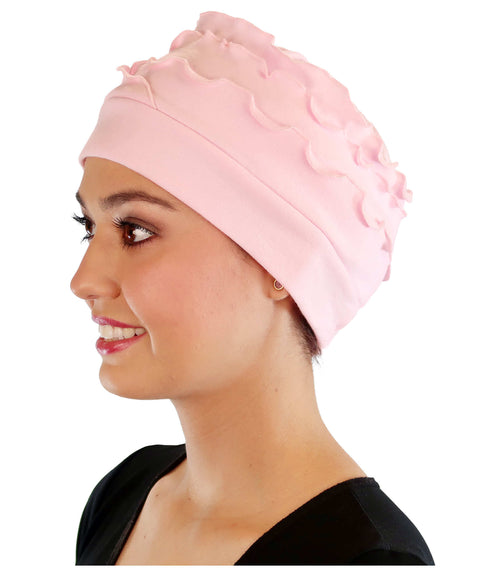 Sophia Ruffle Cap - Pink - Comfort Caps - Sparkling EARTH