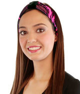 Stretch Headband - Metallic Pink Lightning