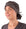 Front Tied Facing View of a Woman Wearing a Bouffant Ponytail Scrub Cap - Check Mate with Black Ties Banded Bouffant Ponytail Surgical Scrub Caps Pattern
