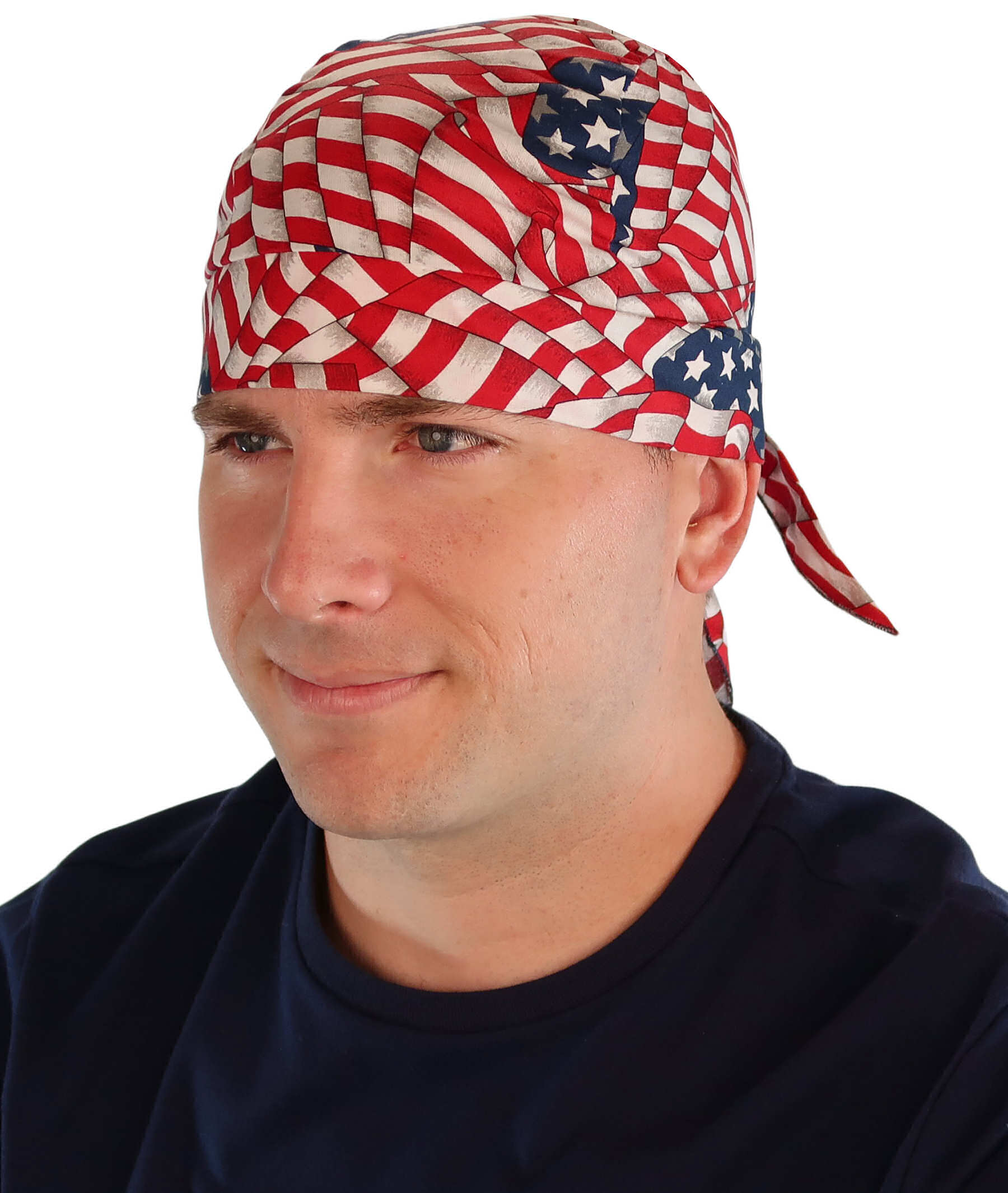 Extra Deep Grand Skull Cap – Sweatband-Free Made in USA - Stars & Stripes Grand Skull Caps