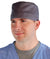 Front Facing View of a Man Wearing a Classic Cotton Surgical Scrub Cap - Solid Grey Scrub Cap