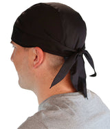 Embellished Classic Skull Cap - Black Skull Cap with Fleur De Lis Patch