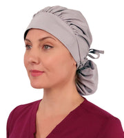 Banded Bouffant Surgical Scrub Cap - Solid Light Grey