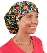 Banded Bouffant Surgical Scrub Cap - Beautiful Bloom Energy