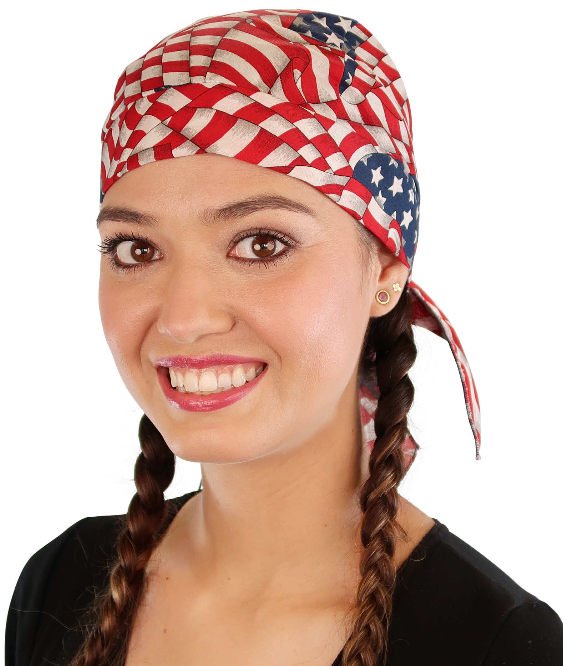 Extra Deep Grand Skull Cap – Sweatband-Free Made in USA - Stars & Stripes Grand Skull Caps