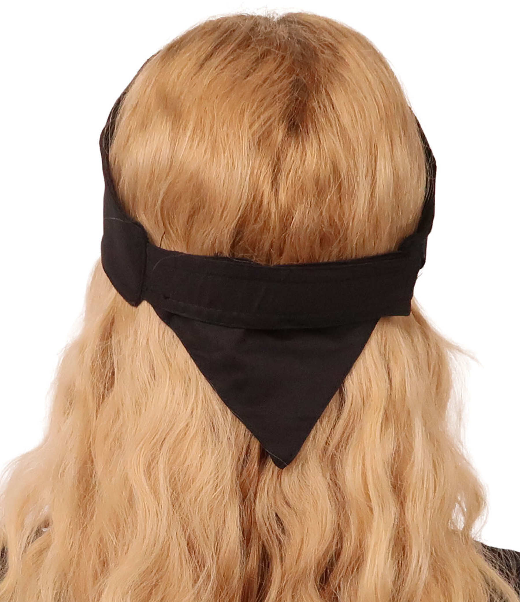 Embellished Chop Top Doo Wrap – Bold Biker Bandana with Exclusive Bling - Black Chop Top with Glitter Teal Crazy Bitch