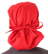 Big Hair Ponytail Surgical Scrub Cap - Perfect Scrub Cap for Long Hair - Red