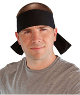 Martial Arts Style Jumbo Headband - Black