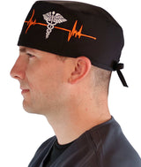 Surgical Scrub Cap - EKG Signal & Medical Sign