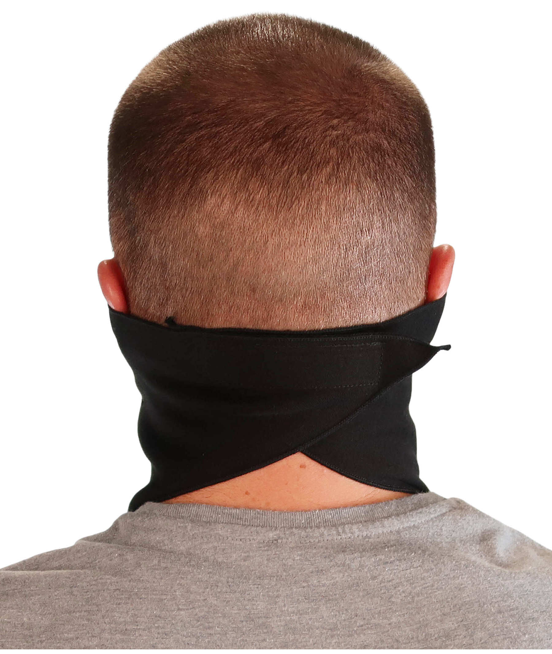 Cotton Biker Tri-Danna Face Mask: Style Comfort and Protection - Solid Black Bandanas